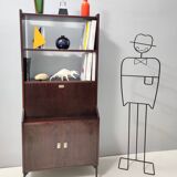 Vintage Walnut Bookshelf and Secretaire by Claudio Salocchi for Sormani, Italy