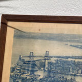 Photograph of Marseille 1950 - panoramic Mediterranean port and city printed by G. Arnaud - antique print