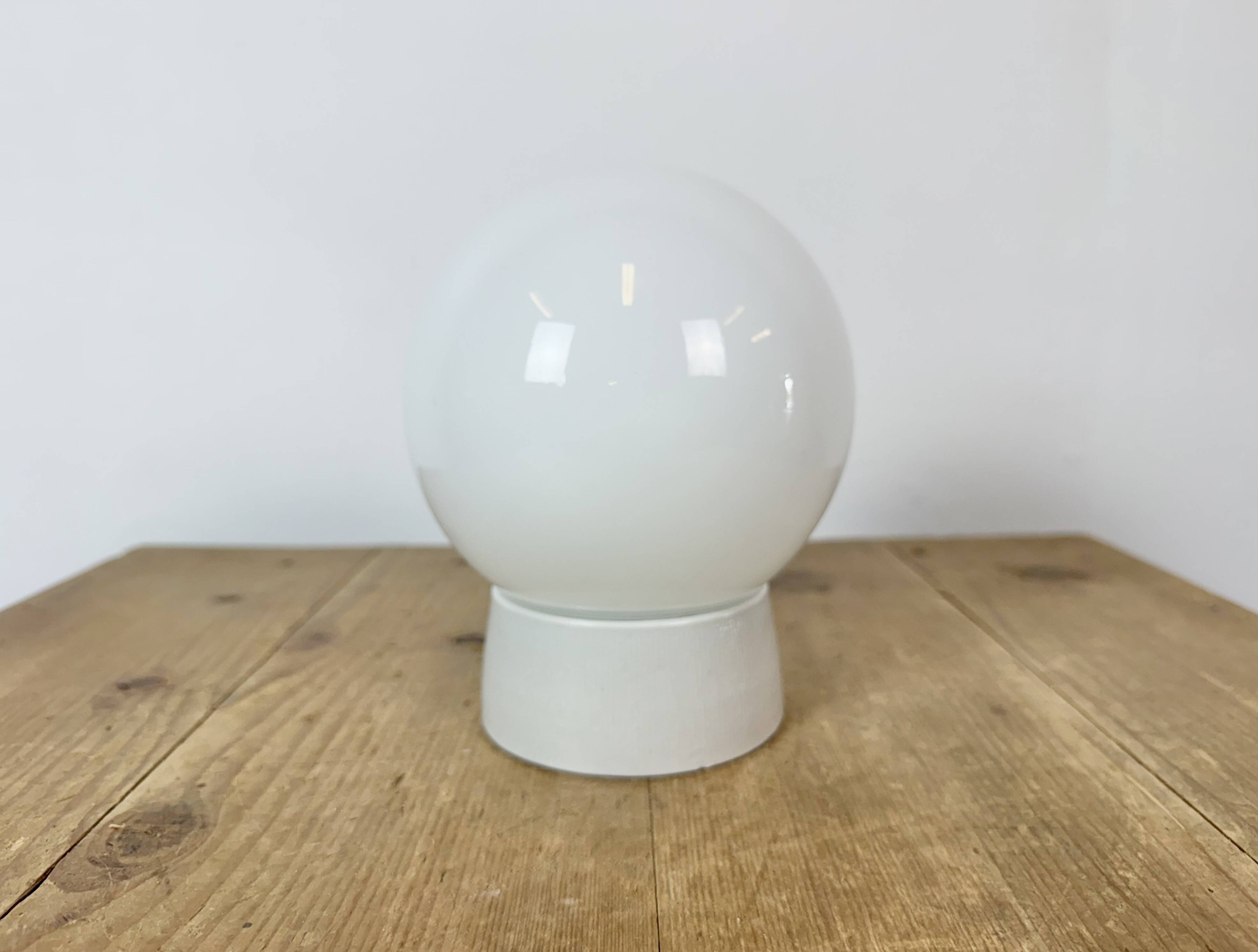 Vintage White Porcelain Ceiling Light, 1970s