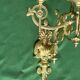 Pair of neo-Gothic wall sconces. Solid gilt bronze.