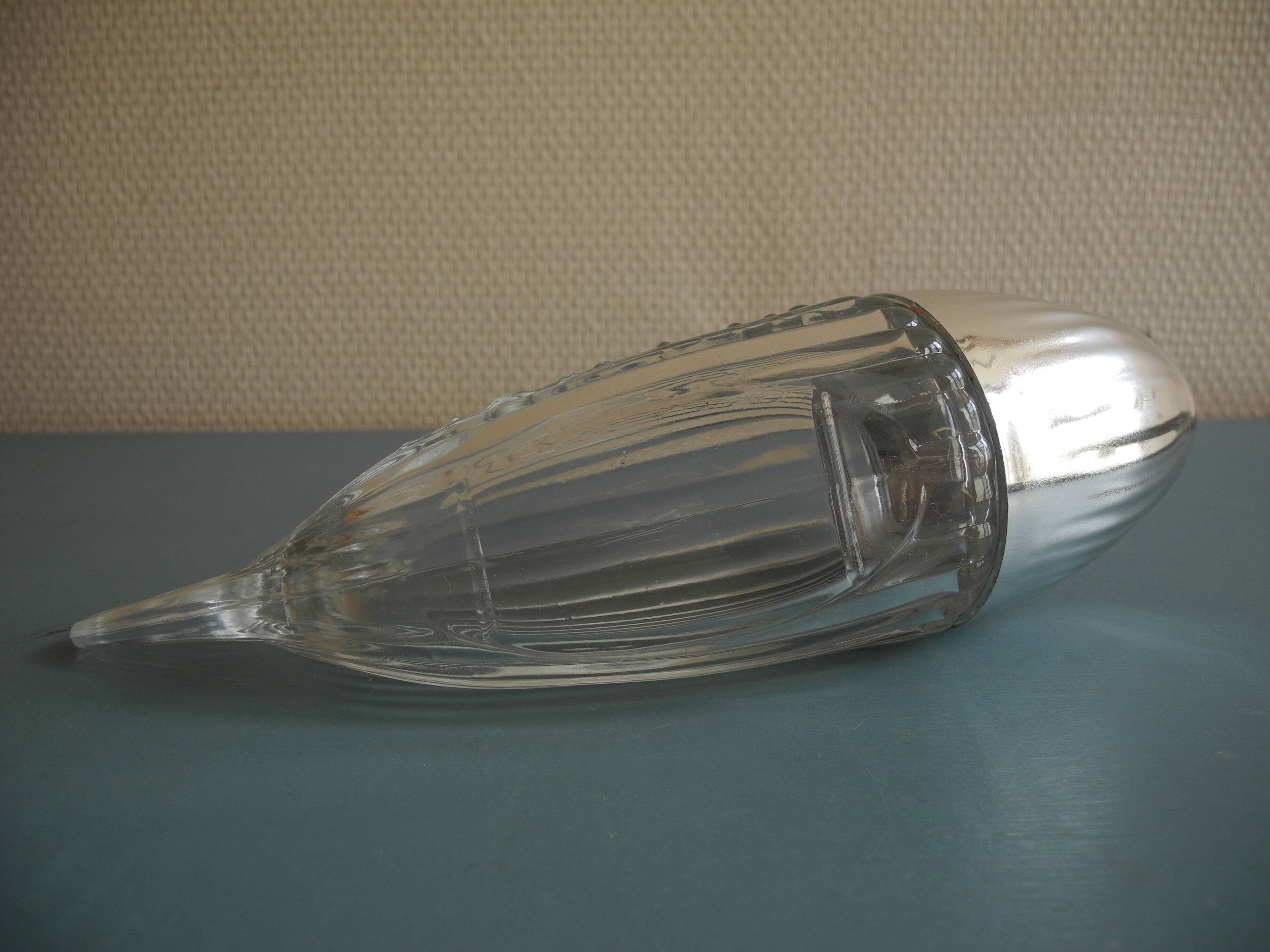 vintage glass fish nut dispenser whale table art