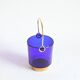 Cobalt blue glass ice bucket, 1960s