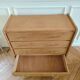 Commode vintage rénovée de style scandinave en chêne massif, années 50-60