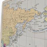 Large planisphere world map 105 by 74cm