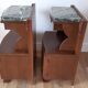 Duo of bedside tables in beech wood art deco 30s