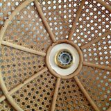 Rattan and caning hanging lamp