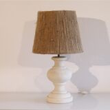 Vintage lamp in stone and rope 1970