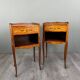 Pair of marquetry bedside tables, 20th century
