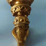 Pair of Gilded Wooden Wall Sconces, Mid-19th Century