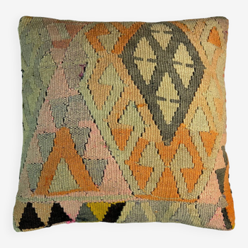 Housse de coussin Kilim turque vintage, 45 x 45 cm