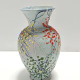 Handcrafted  and Hand-painted Multicolored Ceramic Vase by Fanciullacci, It