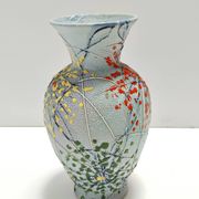 Handcrafted  and Hand-painted Multicolored Ceramic Vase by Fanciullacci, It