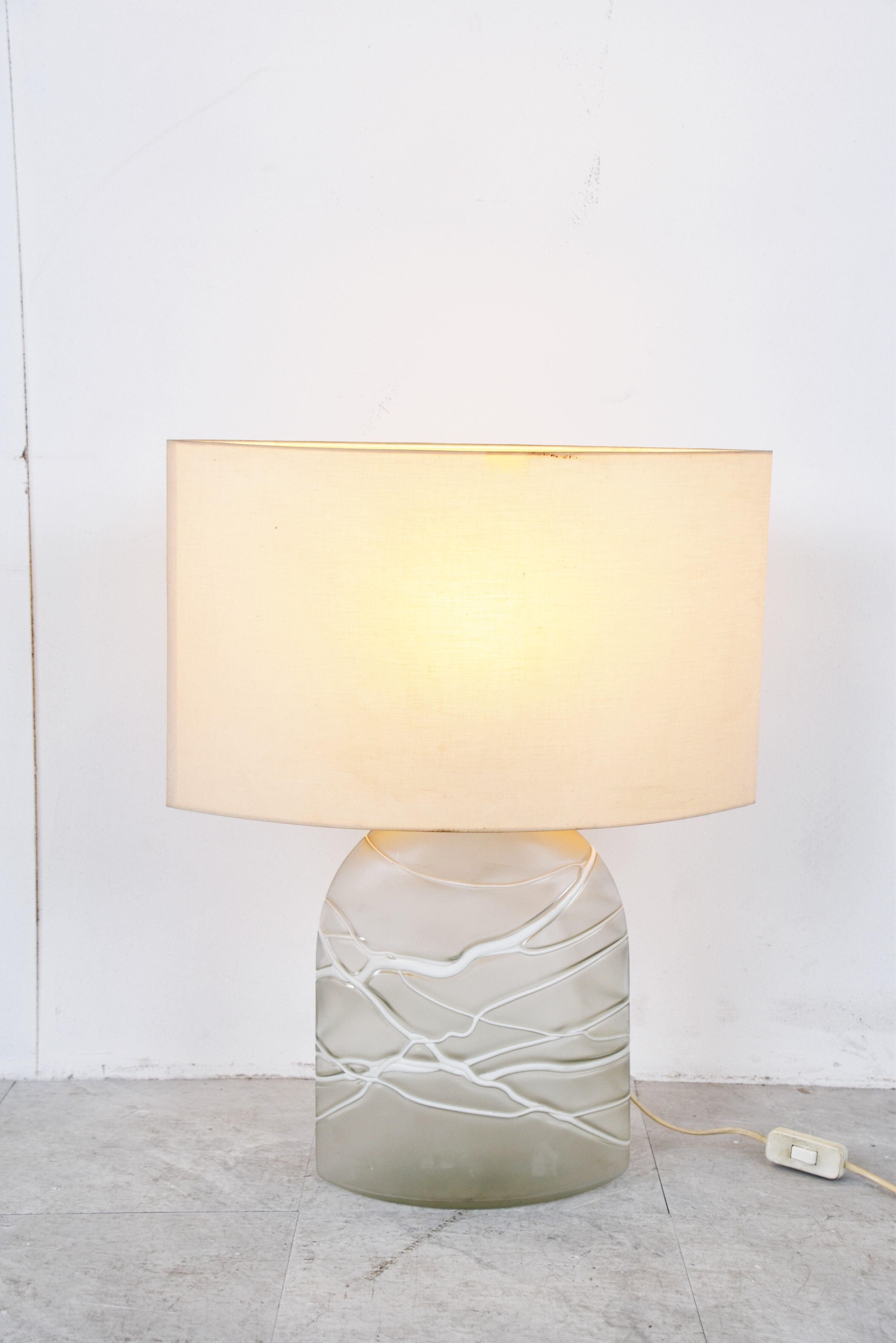 Glass table lamp by Peil and Putzler, 1960s