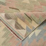 3x10 Pink & Cream Vintage Kilim Runner Rug, 81x306Cm