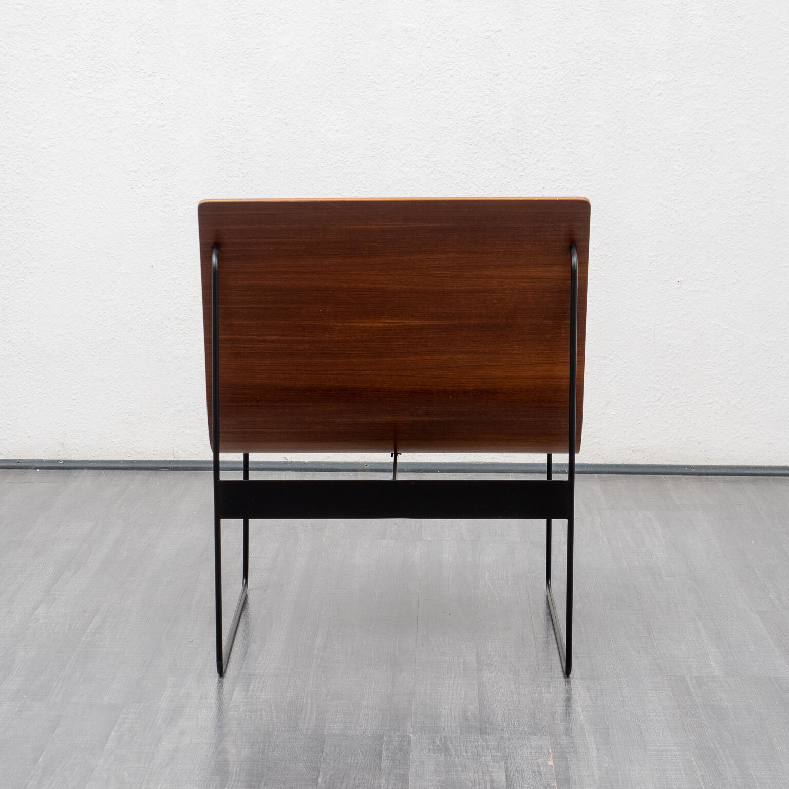 Wooden and metal design armchair, Gonter Renkel, Rego Möbel