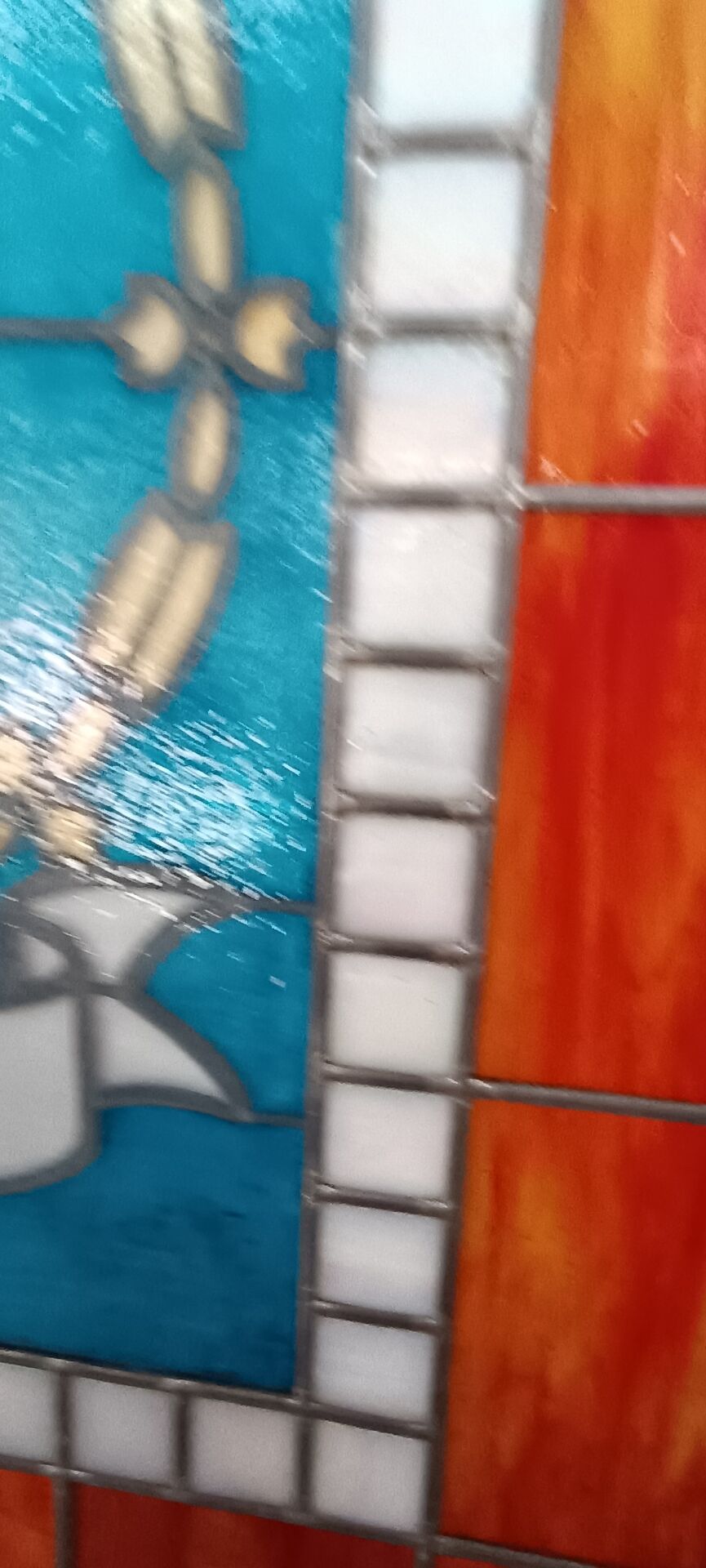 Pair of stained glass windows