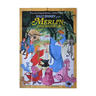 Original movie poster "Merlin l'enchanteur" Walt Disney