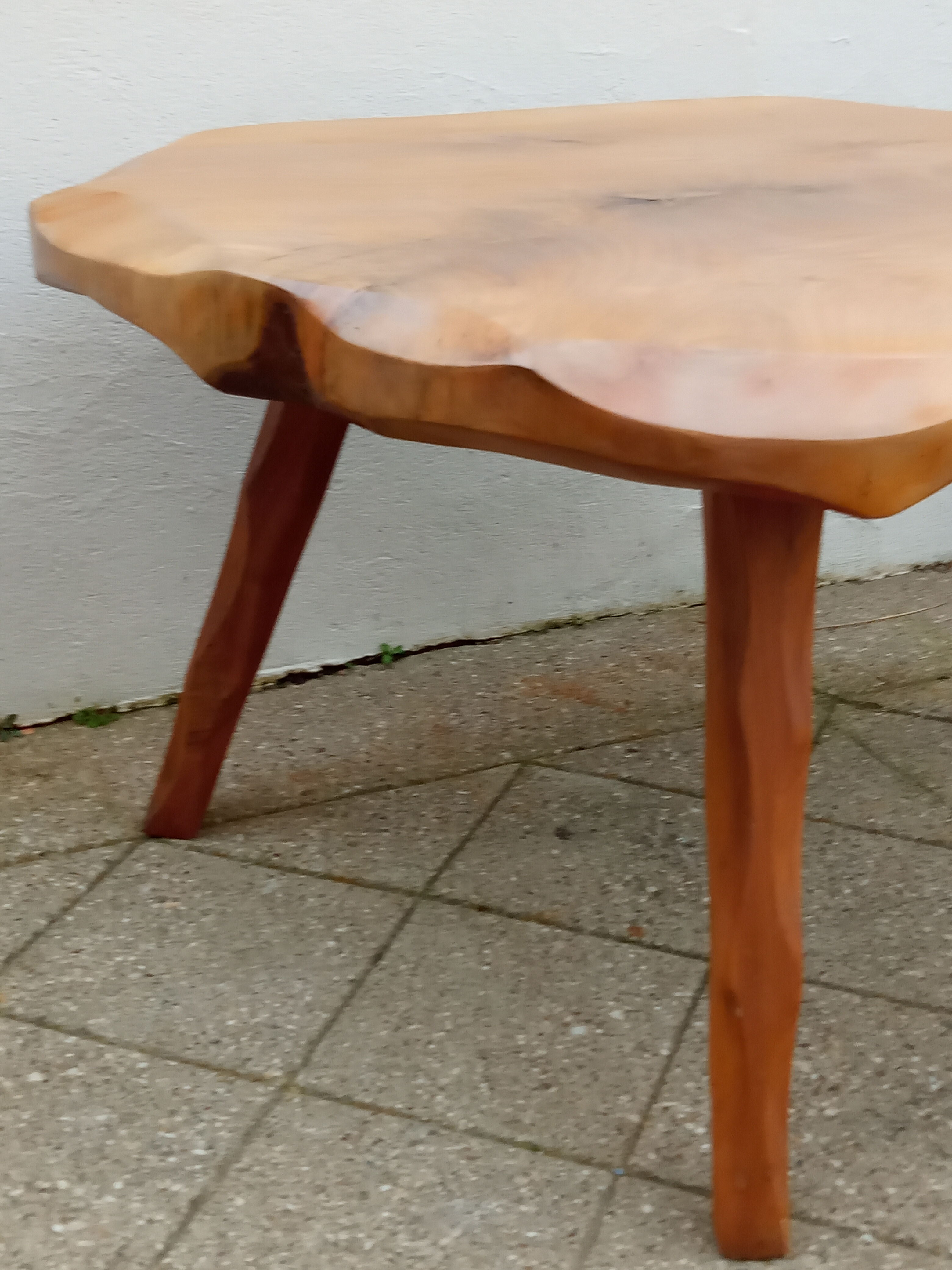 Brutalist olive coffee table 60s