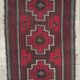 Kazak carpet with a geometric medallion design – Late 20th century 136 x 72 cm
