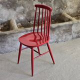 Tapiovaara style red bistro chair