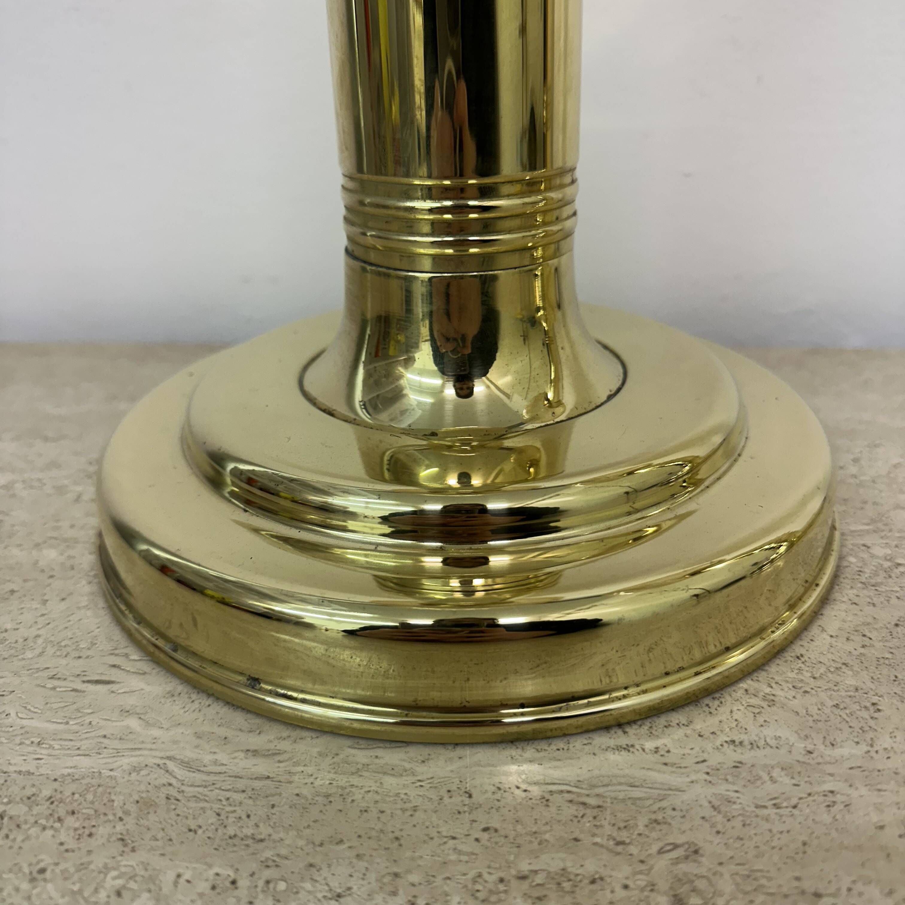 Set of 2 large globe glass table lamps , 1970s