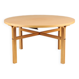 Round beech table with extension by Dux, 1960s Sweden