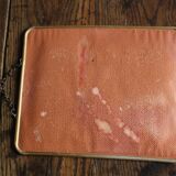 Simple barber mirror with gold metal chain