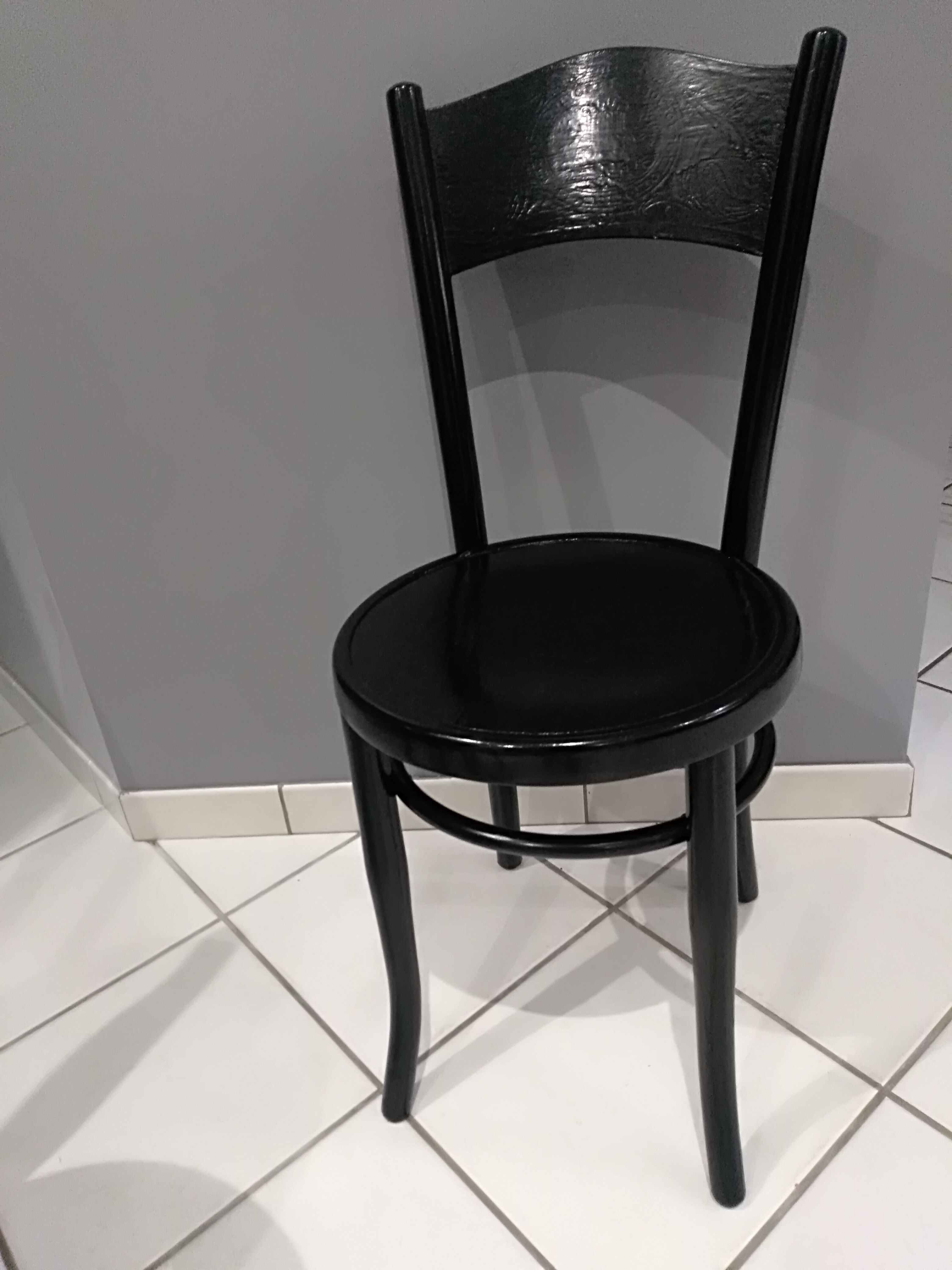 Table Bistro marble and 4 chairs Baumann