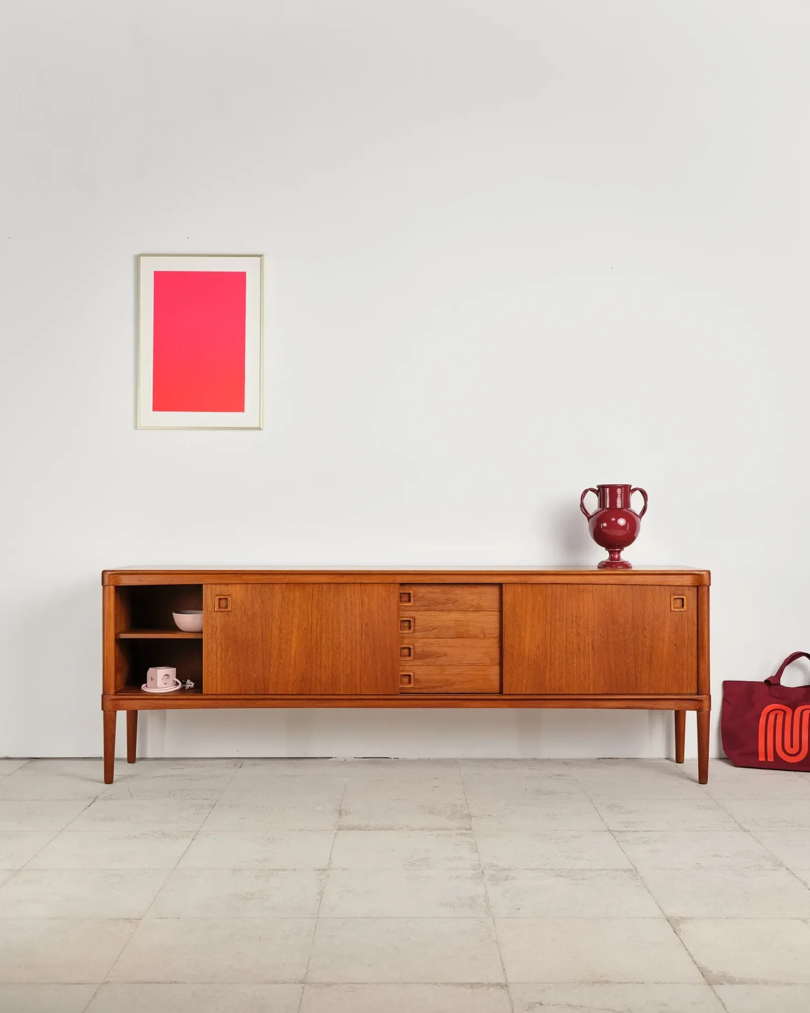 Teak enfilade by H.W. Klein for Bramin, Denmark, 1960s.