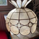 Mother-of-pearl and brass pendant lamp vintage circa 1960