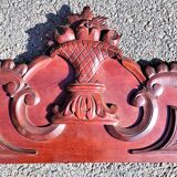 Superb old pediment in carved wood