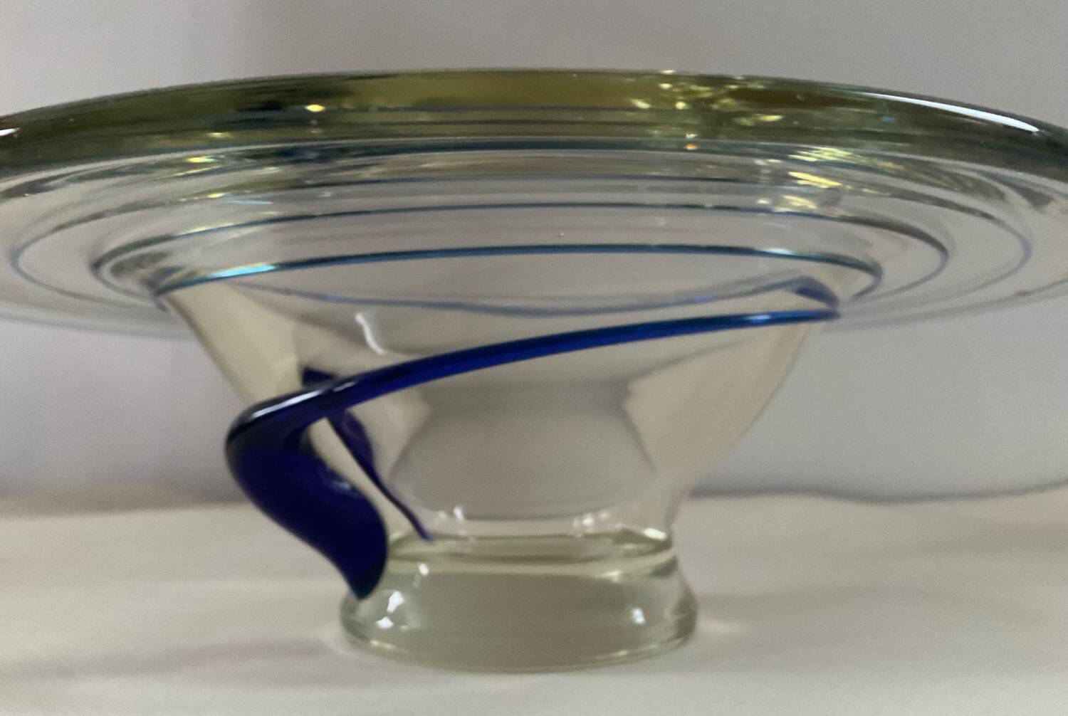 Vintage glass paste pocket bowl