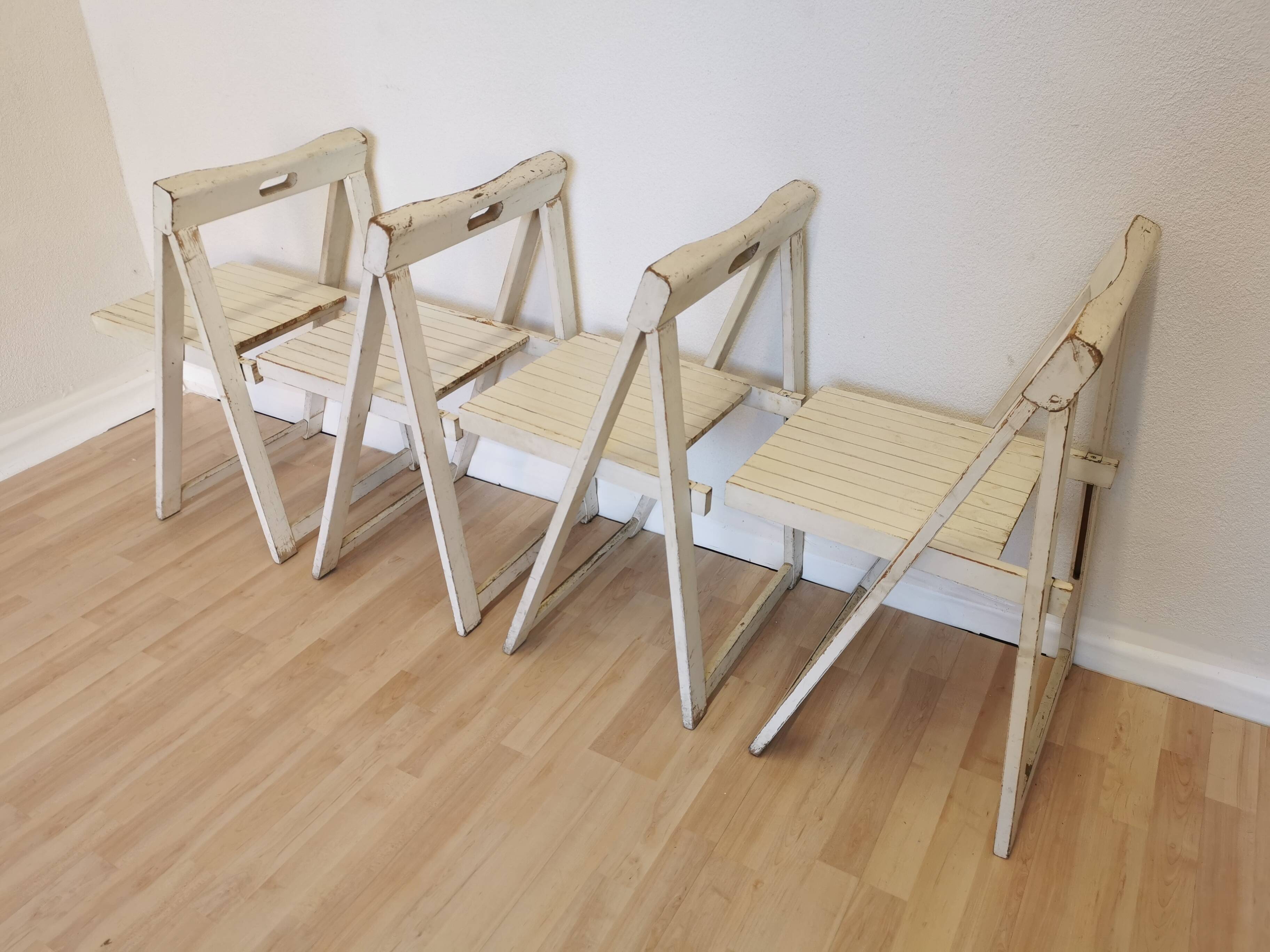 Set of 4 Vintage Trieste Folding Chairs by Aldo Jacober, 1970s