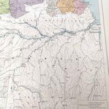 Vintage map Colombia Venezuela Ecuador Guyanas 43x43cm from 1950