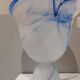 Large vase cut glass paste Vintage Murano 1970