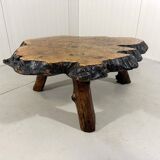 Large tree trunk coffee table by Frank Armich Canada