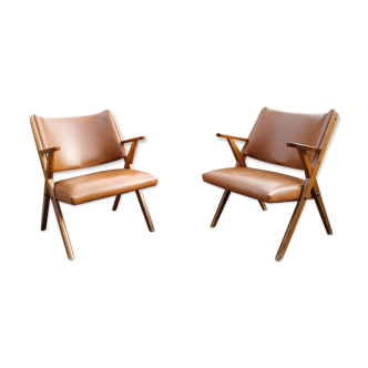 Pair of armchairs Dal Vera 60s vintage