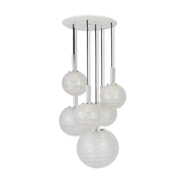 Grand Lustre Cascadeur Designer en verre de Murano par Doria, Allemagne, années 1970