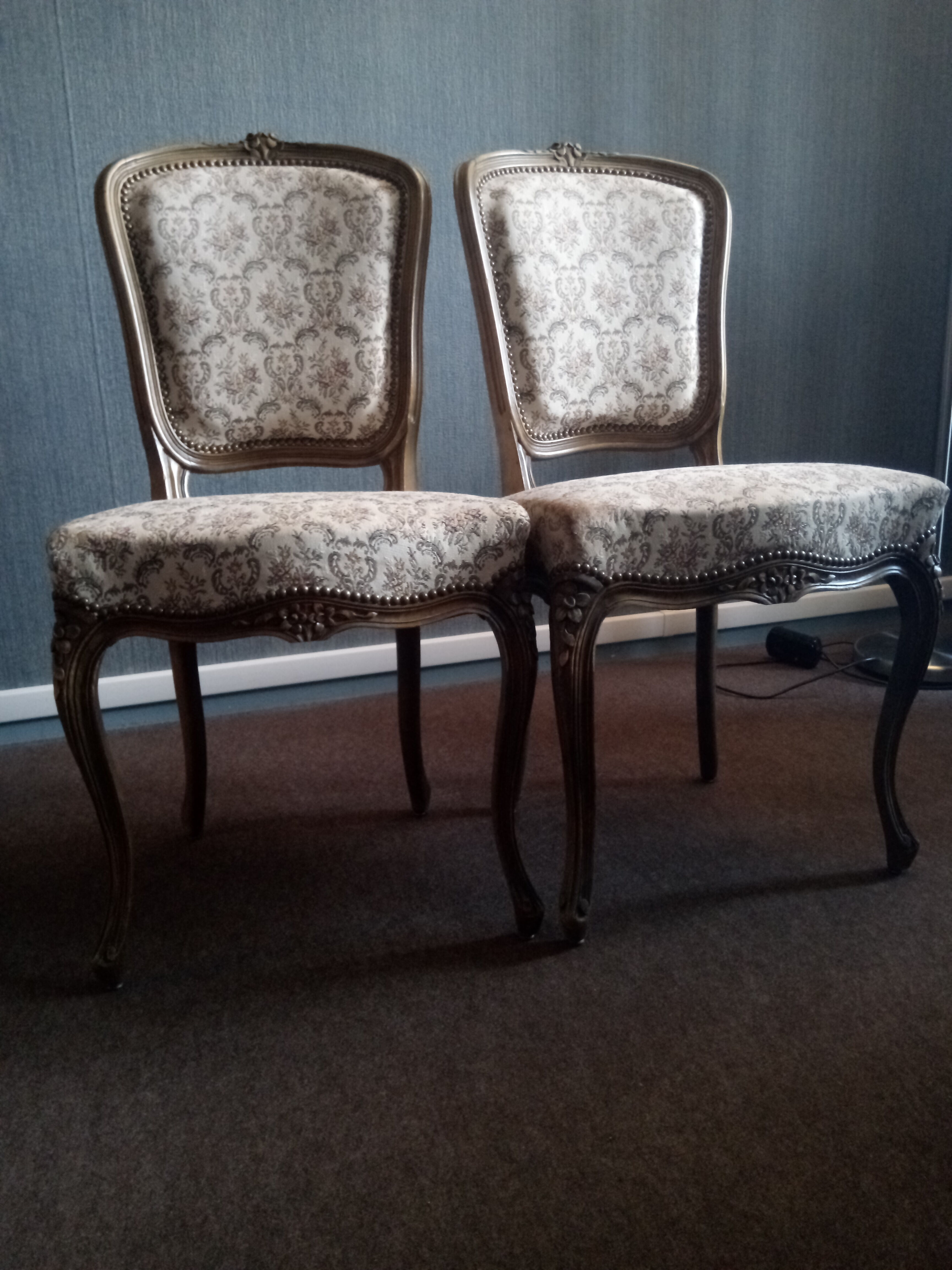 Louis XV style table and 4 chairs