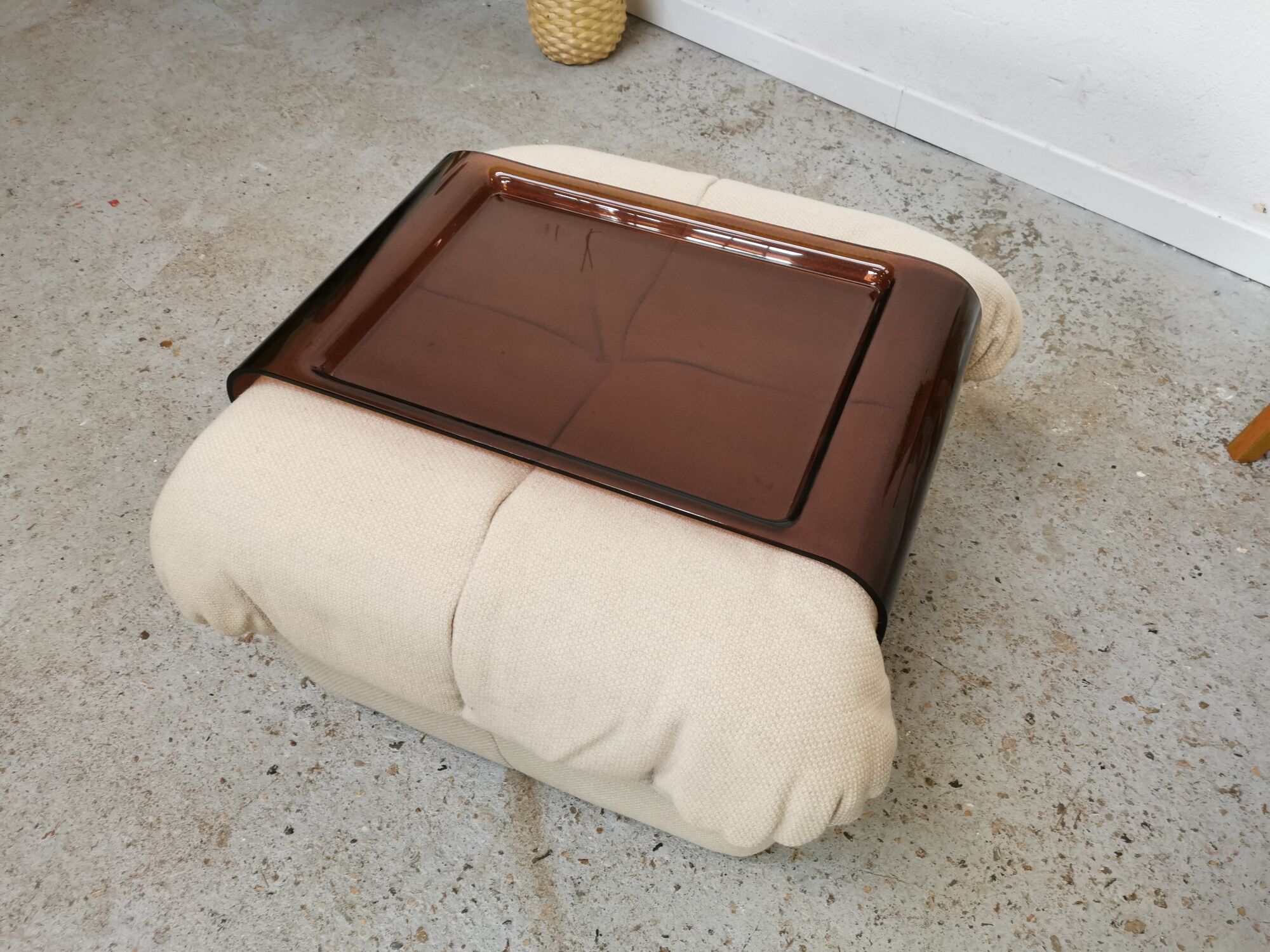 Pouf Gao by Jean Paul Laloy for Cinna vintage design 1970