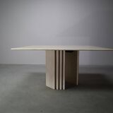 Travertine dining table, Italy 1960s