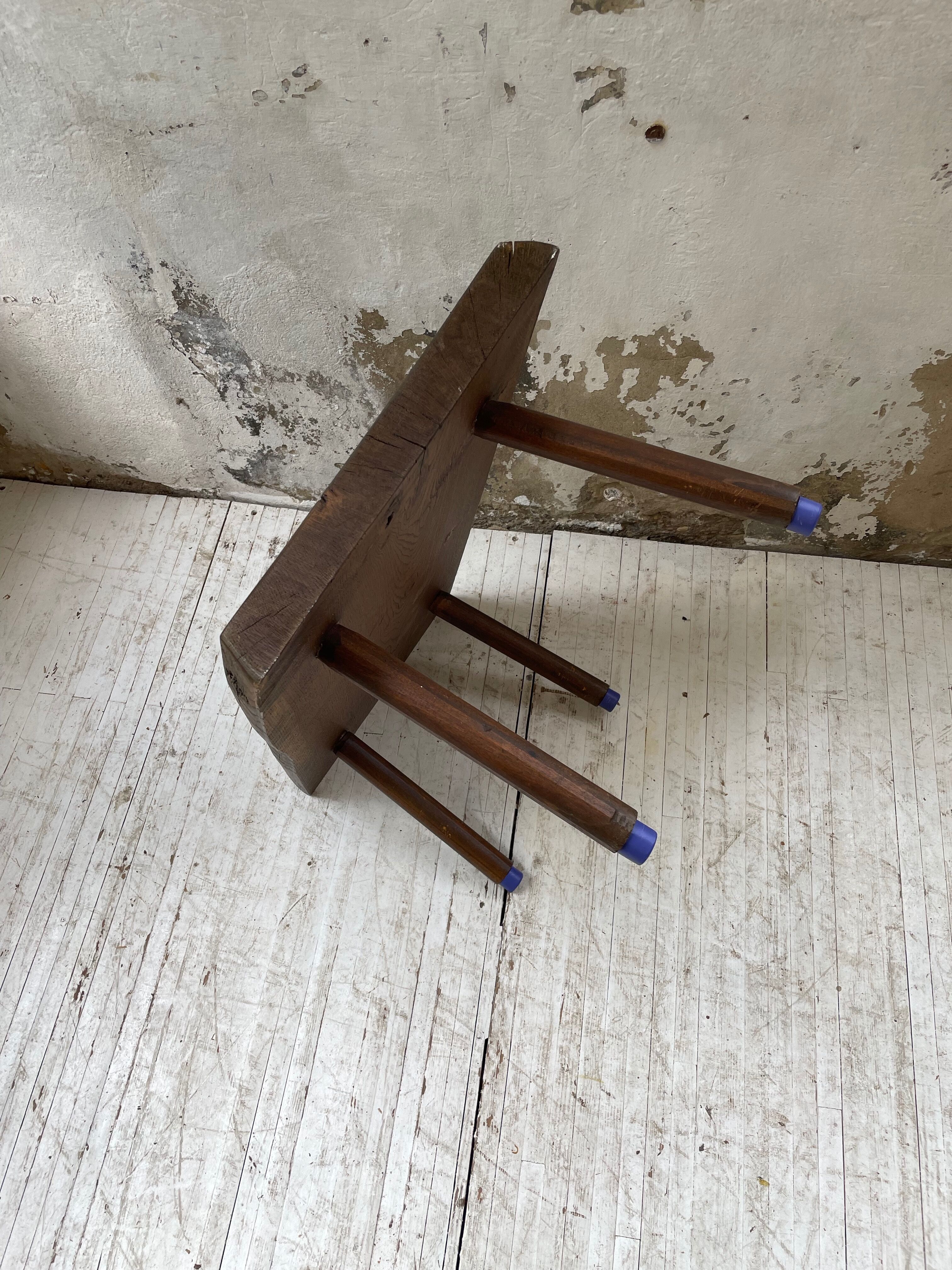 Brutalist oak coffee table