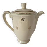 Antique pouring coffee pot in Gien earthenware, Valence model, A040