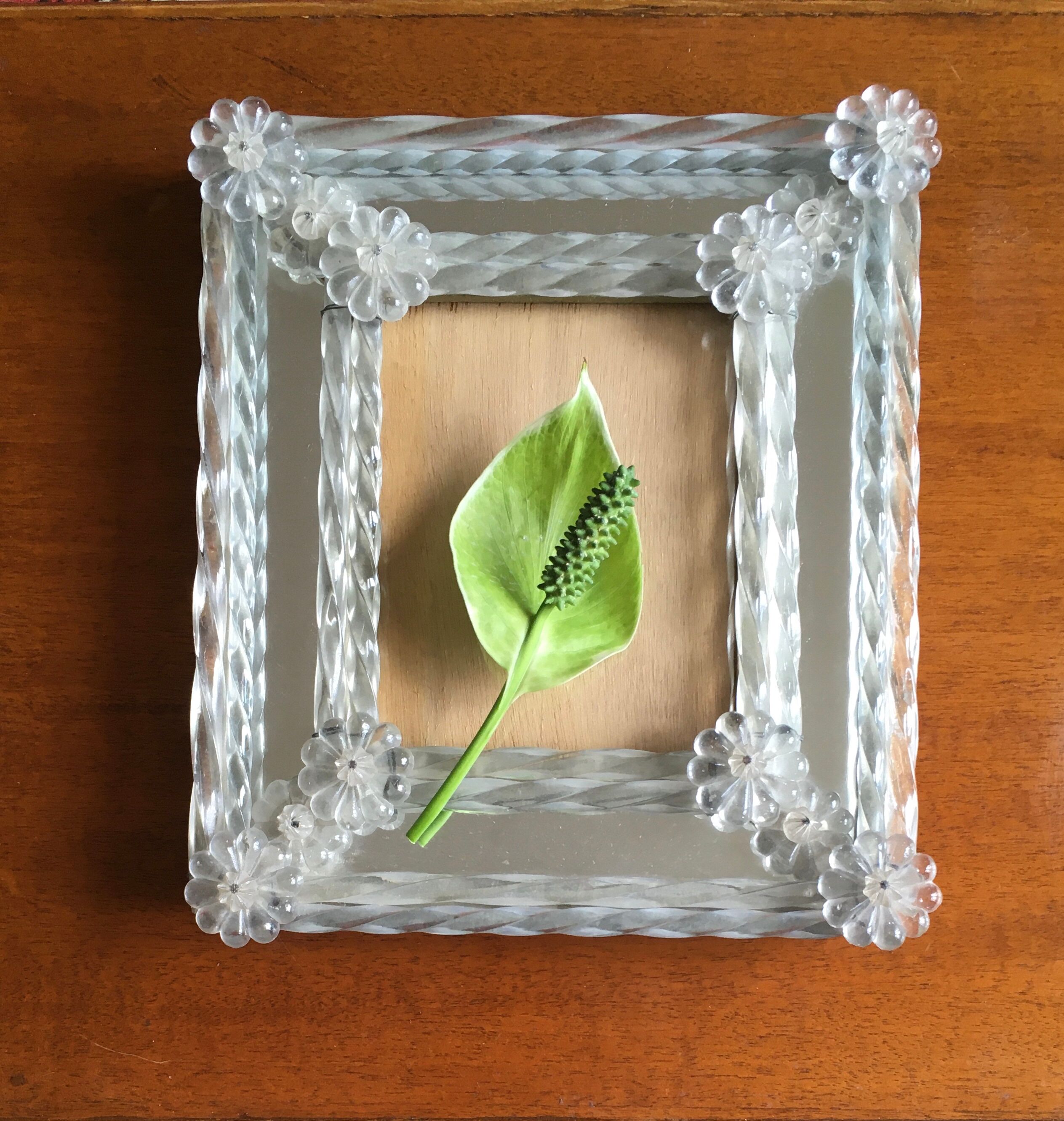 Vintage Murano mirror photo frame