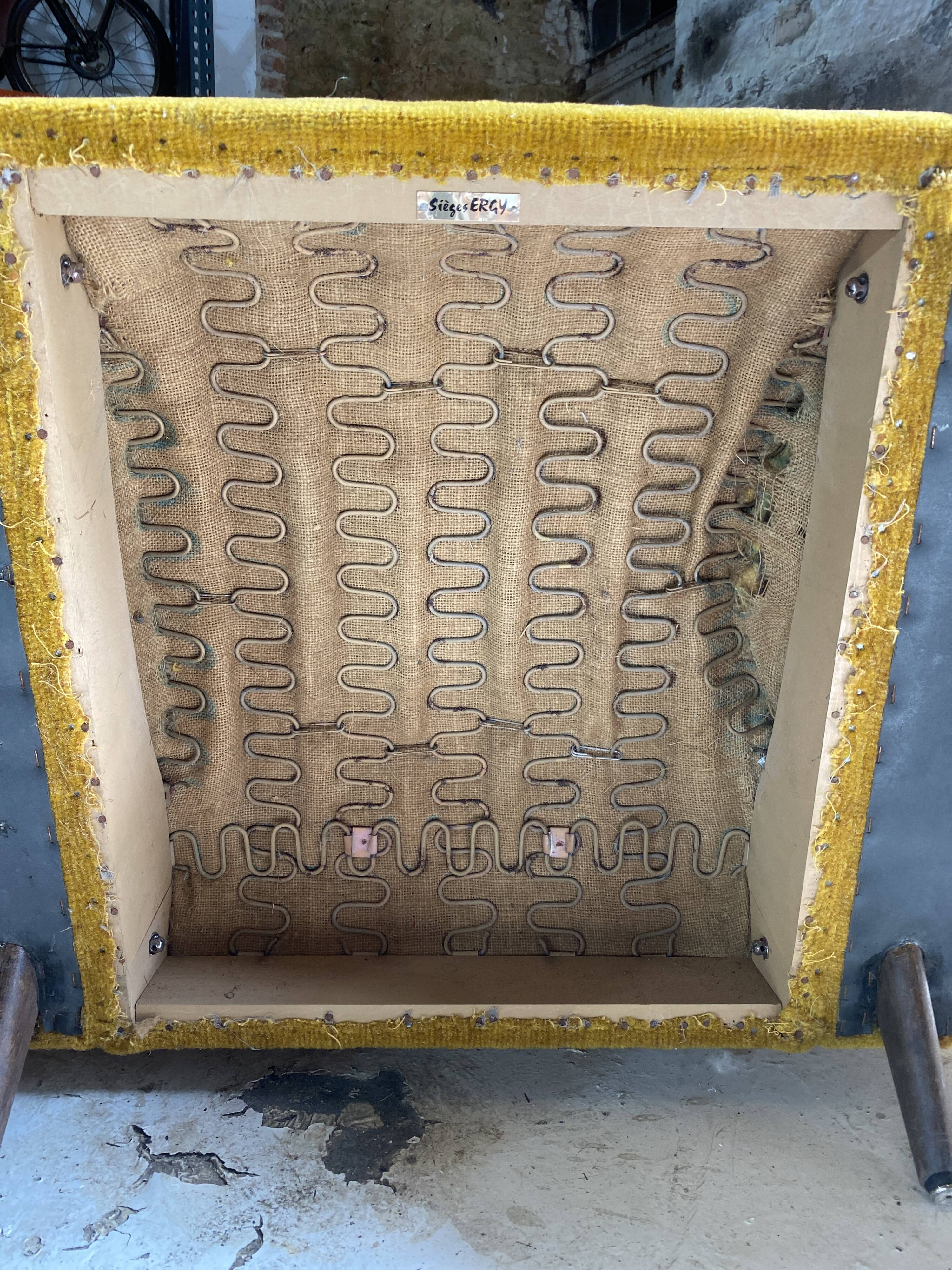 Pair of armchairs rené jeannot by ergy 50-60