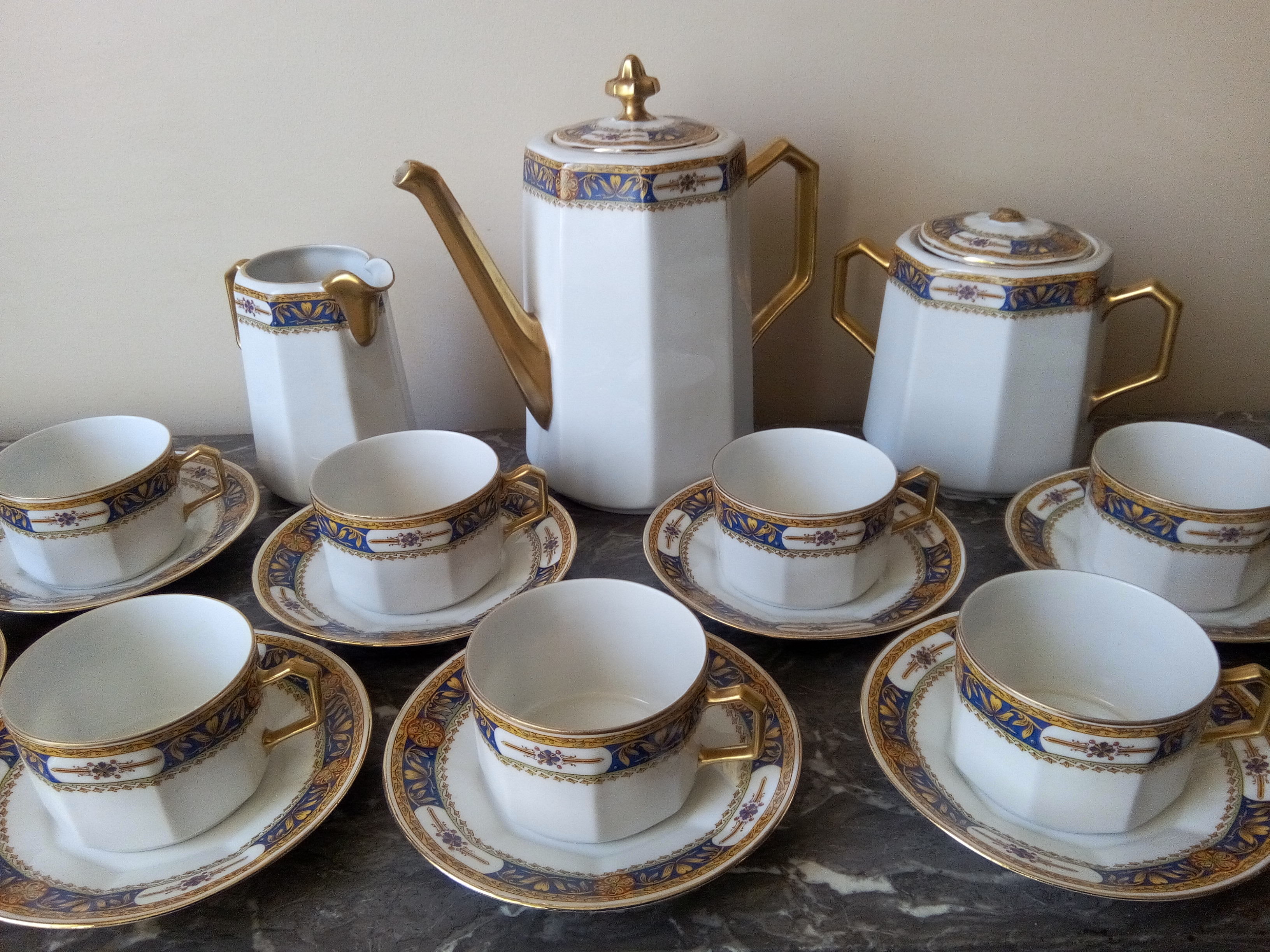 Porcelain coffee service from Limoges
