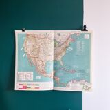 Ancienne carte des Etats Unis - 1950