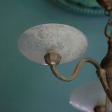 3-burner saucer chandelier of the Muller brothers Lunéville