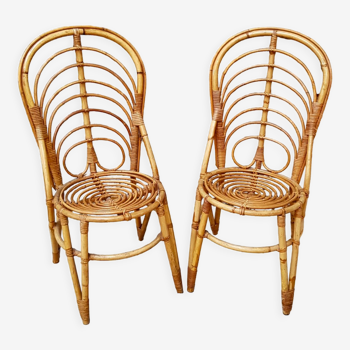 Pair of rattan chairs