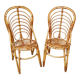 Paire de chaises rotin